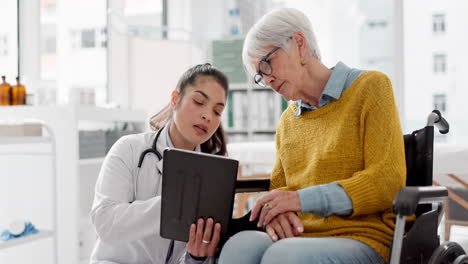 Tableta,-Resultados-O-Médico-Con-Anciana-En