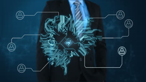 video conceptual de la conexión de circuitos del cerebro