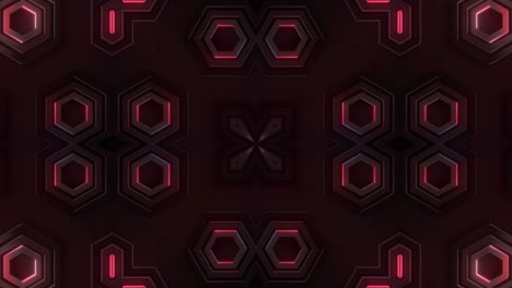 abstract geometric hexagon pattern with neon lights