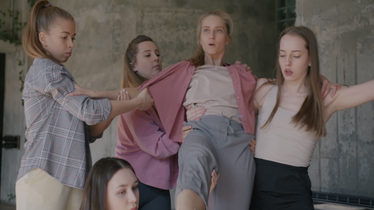 Group of Women in Modern Dance Class