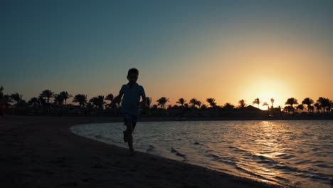 Aktiver-Teenager,-Der-Das-Leben-Am-Wunderschönen-Meer-Bei-Sommerlichem-Sonnenuntergang-Genießt.