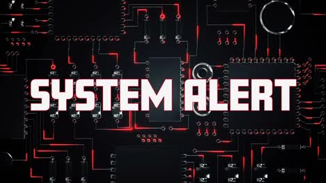 texto de alerta del sistema contra la conexión del microprocesador