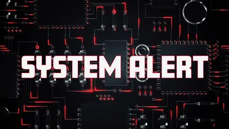 system alert text against microprocessor connection