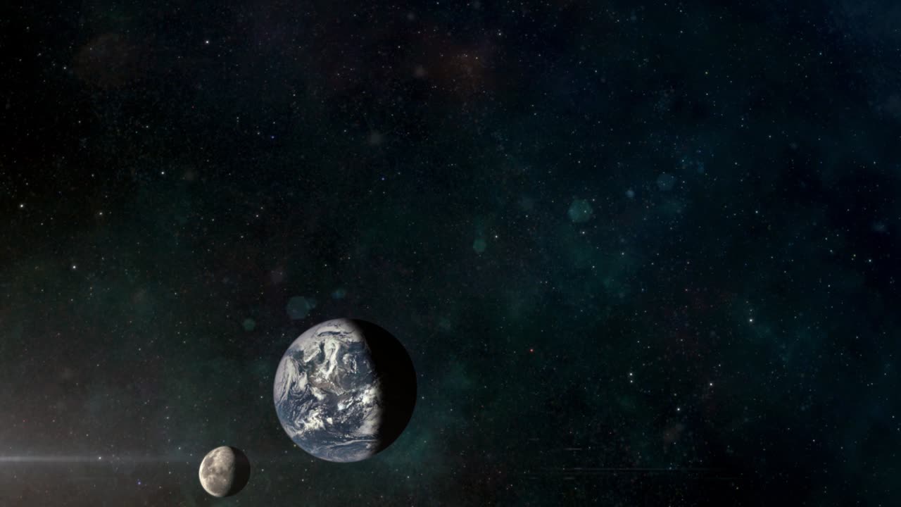 la tierra y la luna reveladas en un hermoso ojo femenino