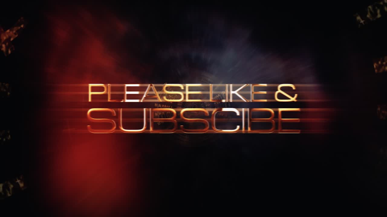 gracias por ver, por favor, guste y suscribirse a cinematic futuristic technology title trailer background. 4k 3d seamless loop gracias por ver los gráficos de movimiento, la animación de las redes sociales para outro.