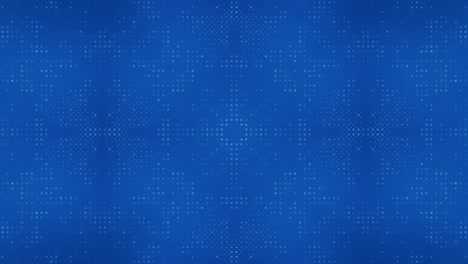 blue loopable fractal grid animation - abstract kaleidoscopic background with geometric patterns and swirling shifting halftone dots