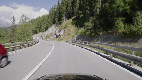 driving on the simplon pass in switzerland