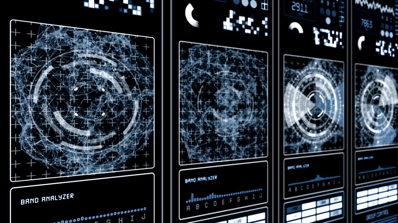 HUD Futuristic technological interface background - blue gamma