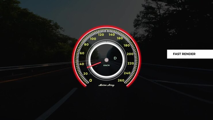 Car Dashboard Speedometer Motion Graphics