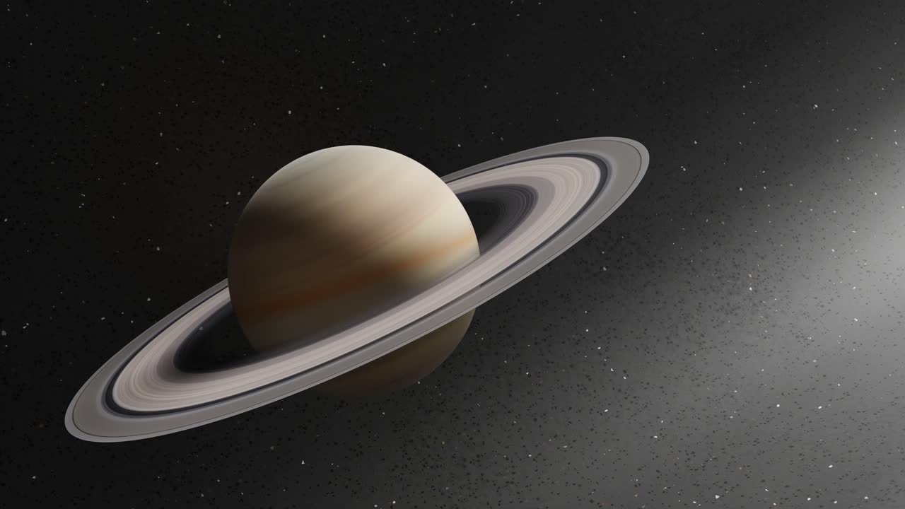 Saturn, Space Travel, Deep Space, 3D Render, Realistic, Orbiting