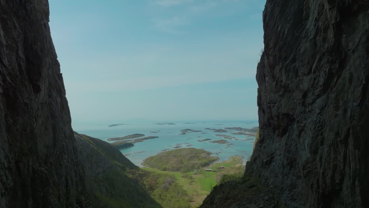Torghatten mountain hole and view