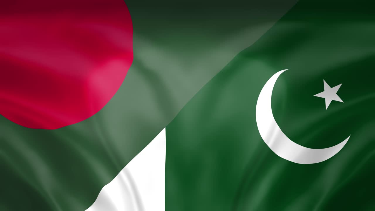 Bangladesh and Pakistan Flags