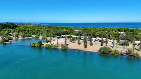 aerial footage of tweed river and surroundings