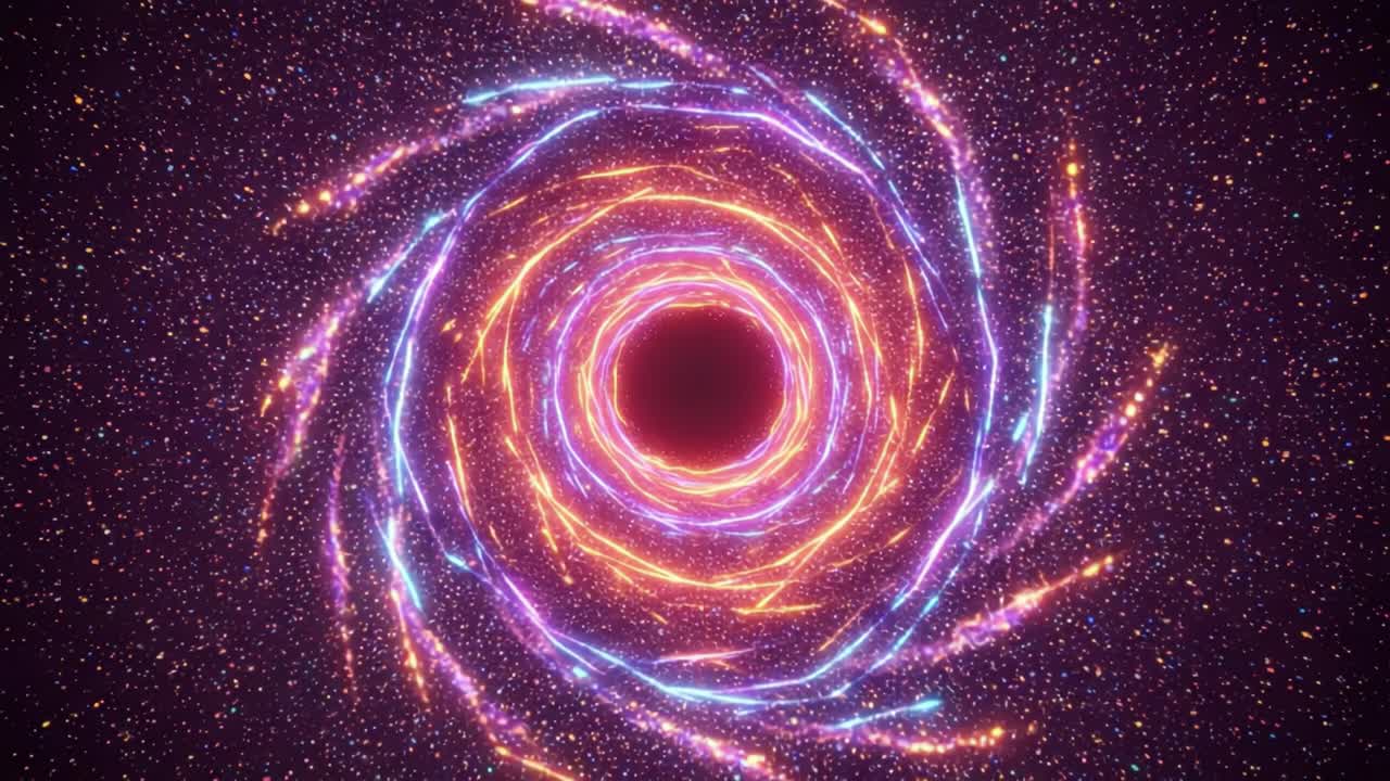 A Stunning Visual Representation of a Cosmic Phenomenon: A Swirling Black Hole Surrounded by Vibrant Energy and Stars, Capturing the Essence of Galactic Dynamics and Mysteries