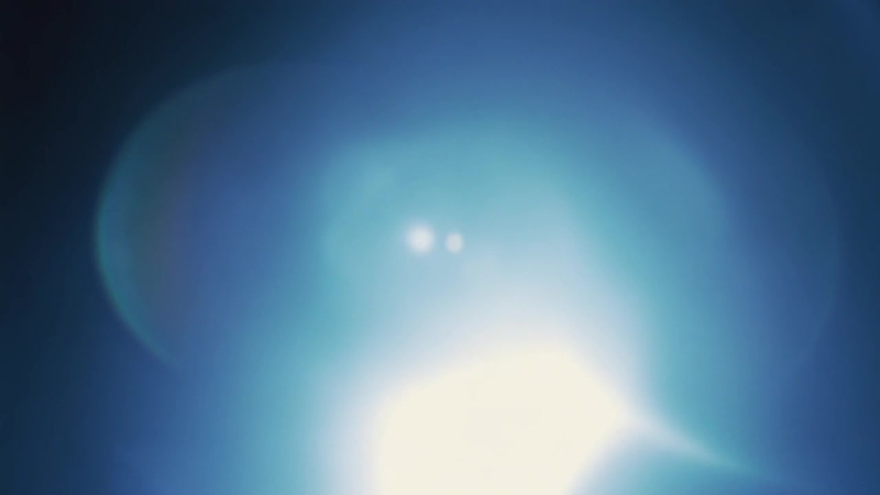 Abstract Blue Light Leaks and Lens Flare Overlay