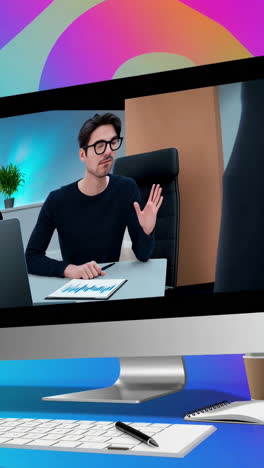 modern workplace: virtual meetings and office environments