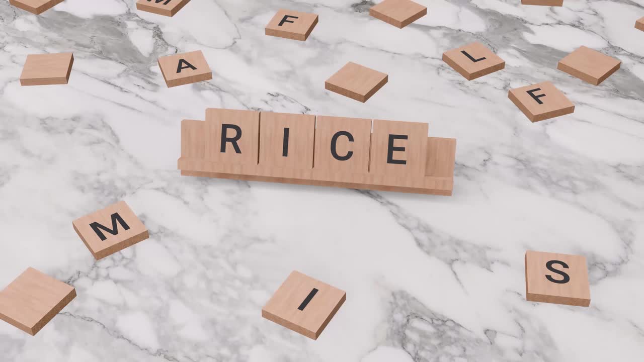 Rice word on scrabble