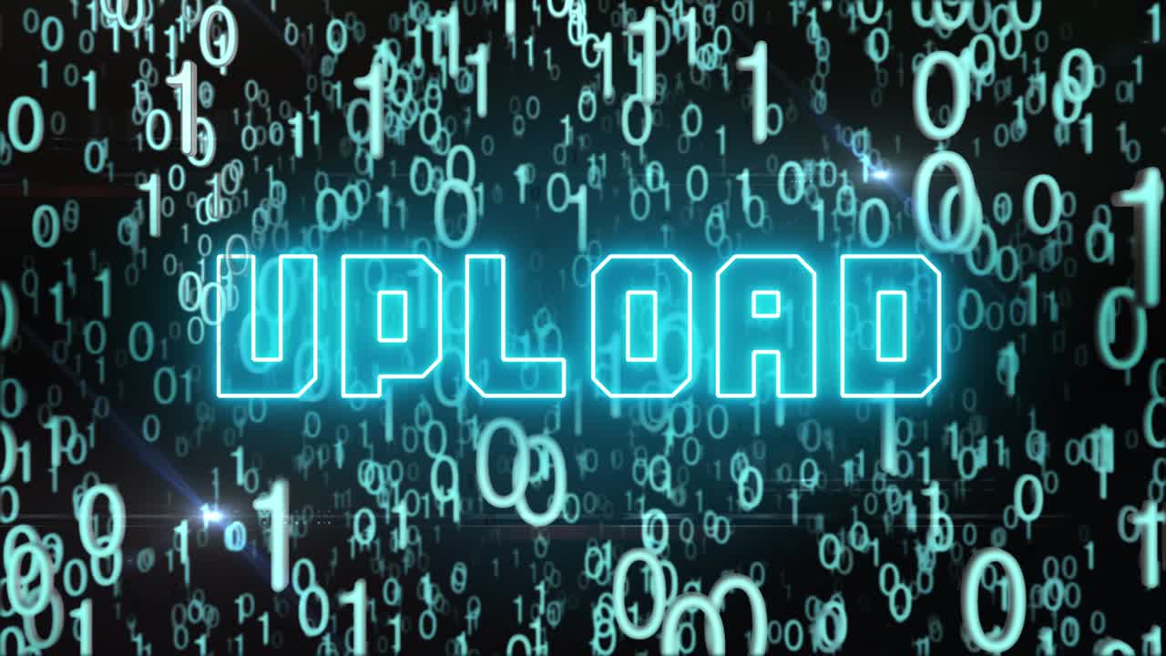 concepto de carga dorada con código digital