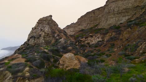 drone view of torrey pines and blacks beach california