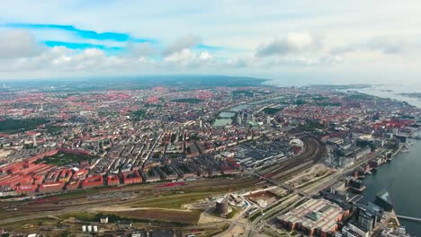 vista aérea de la ciudad sobre copenhague