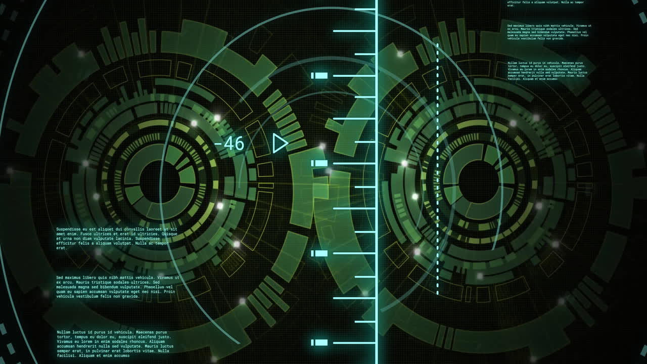 animación del procesamiento de datos digitales a través del escaneo de ámbitos