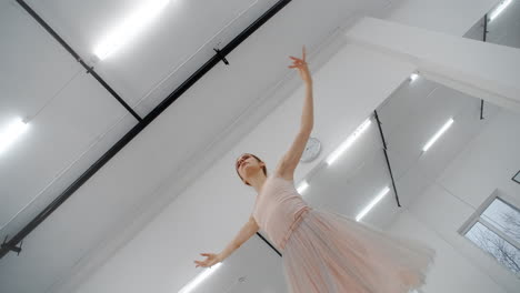 ballet dancer practicing in a studio
