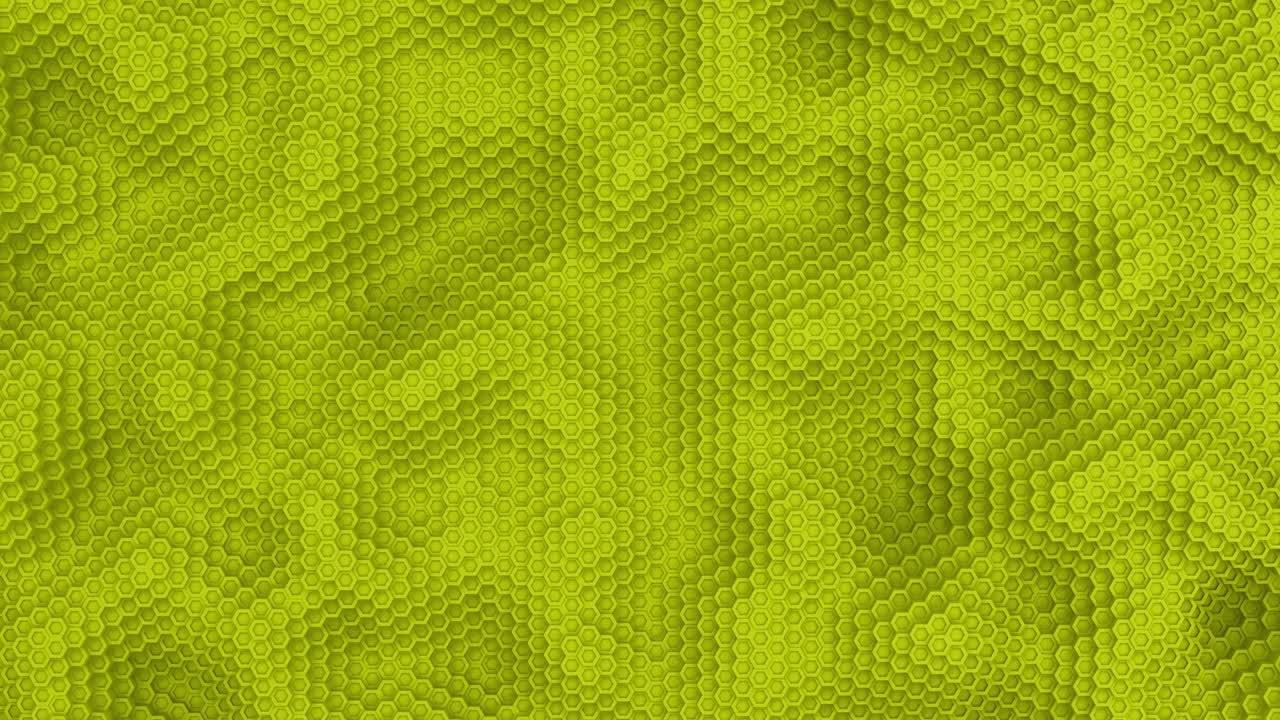Hexagon moving surface yellow animation background