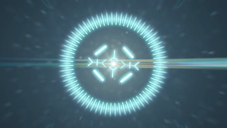 2d hud animation of a target with a background of anamorphic highlights