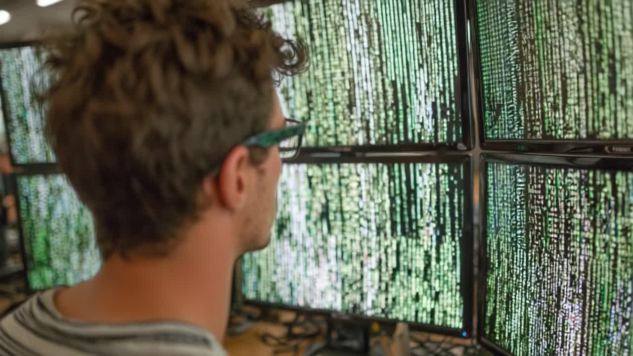 A Deep Dive into Digital Data: Analyzing Complex Information on Multiple Screens in a Tech-Focused Environment