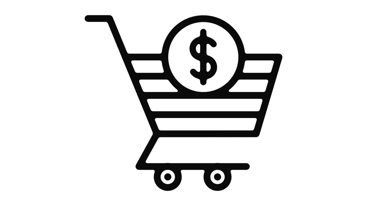 gráfico de movimiento de línea de compras