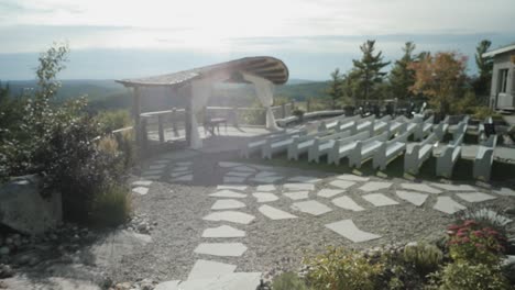 gorgeous outdoor garden wedding venue in the gatineau hills at le belvédère in wakefield, quebec, canada