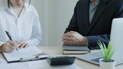 project business man and job seekers shake hands after agreeing to accept project and approve it as an employee in the company. or a joint venture agreement between the two businessmen