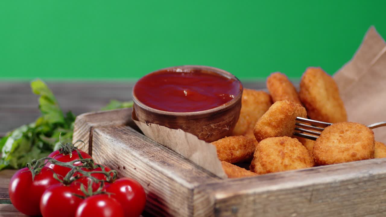 나무 트레이에 토마토 소스를 넣은 을 천천히 회전시니다.