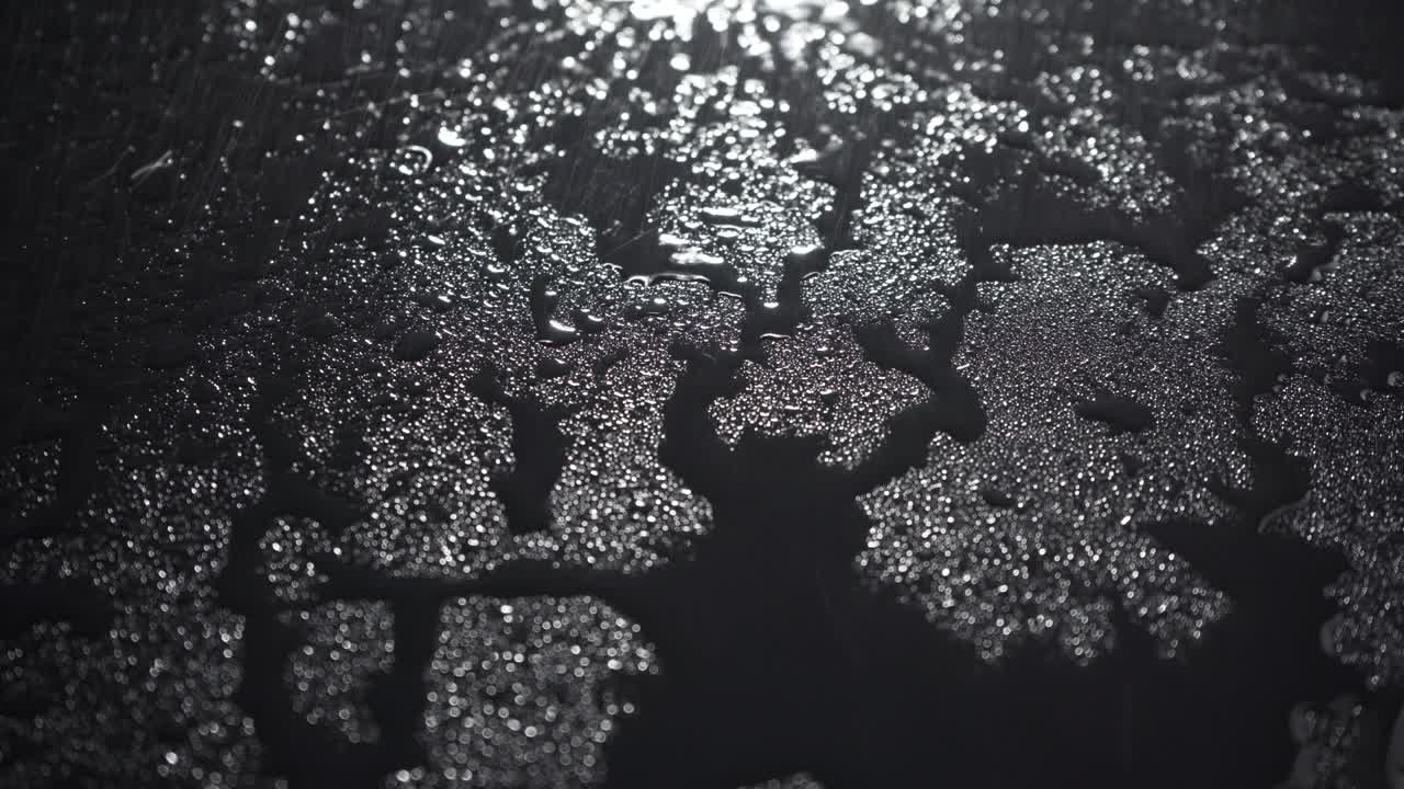 검은 바탕에 은 방울을 는 것