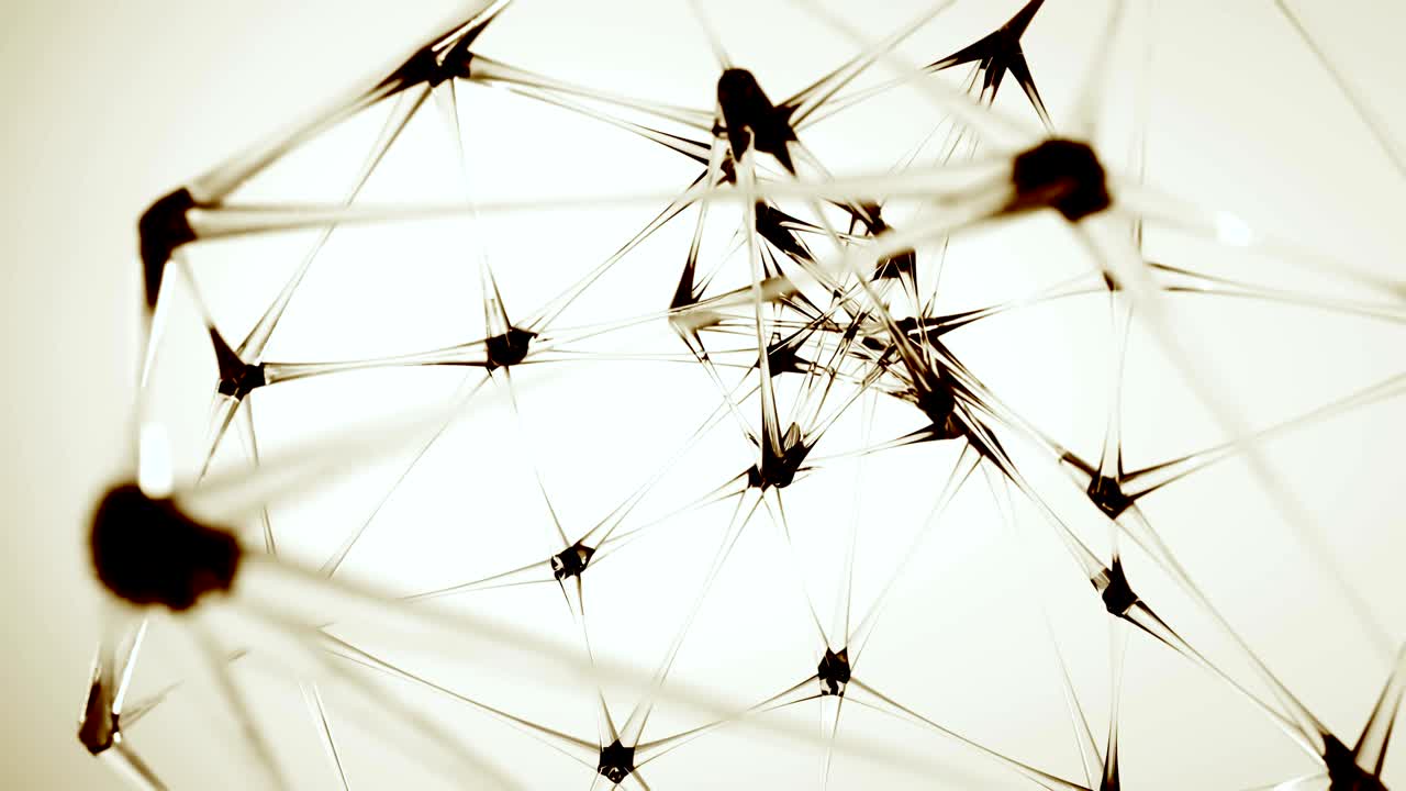 4k 추상 유리 분자 구조