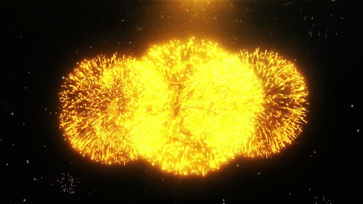 Thanksgiving Typography with Fireworks and Sparkle Effect