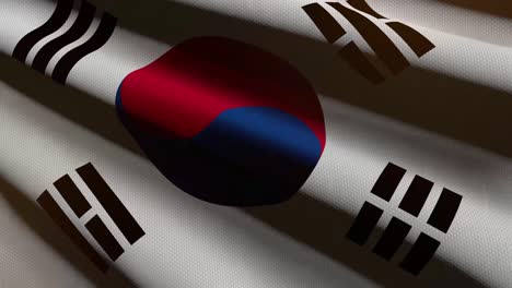 republic of korea (south korea) flag - loop animation