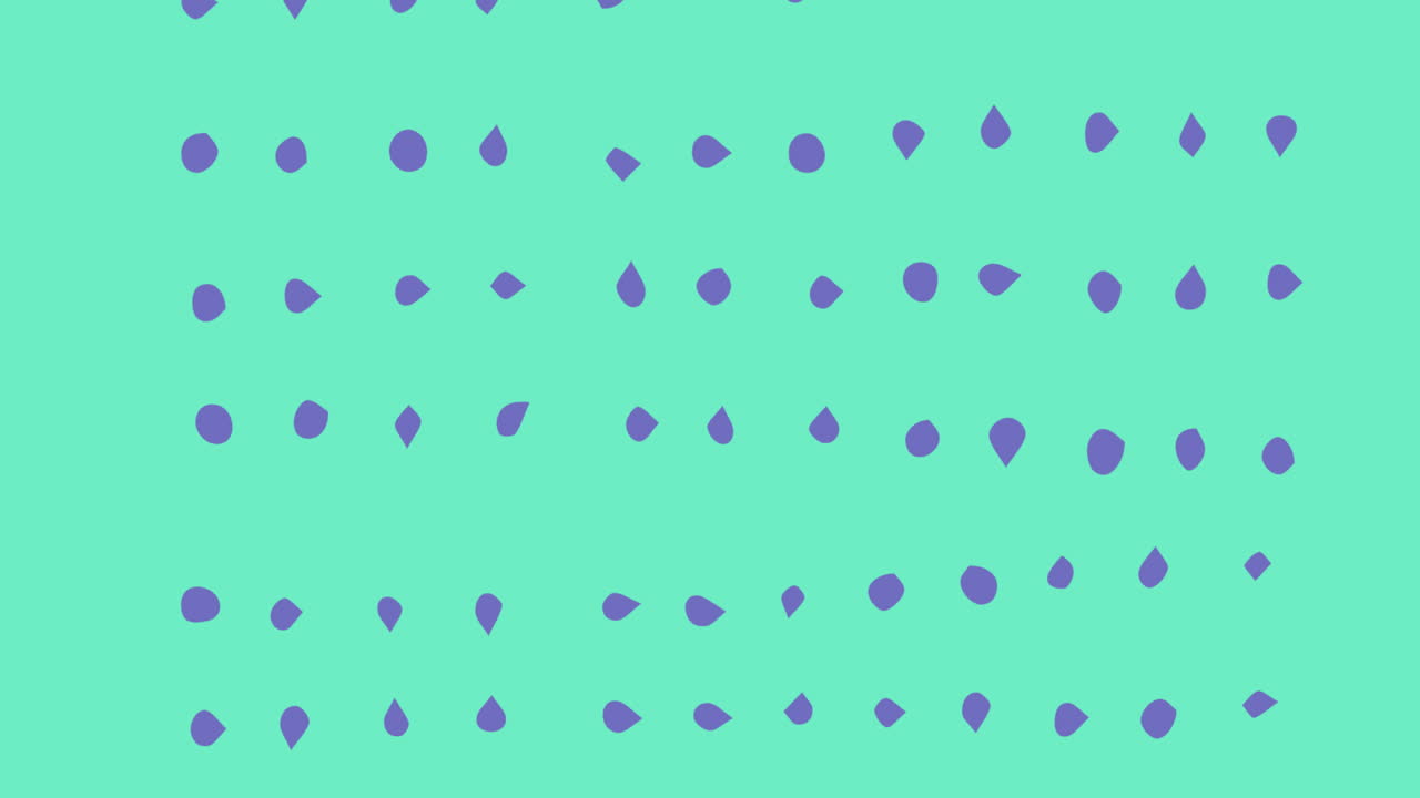 Digital animation of light trails over blue row of dots against green background