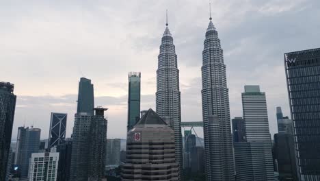 stunning skyline view of kuala lumpur, malaysia with the iconic petronas twin towers
