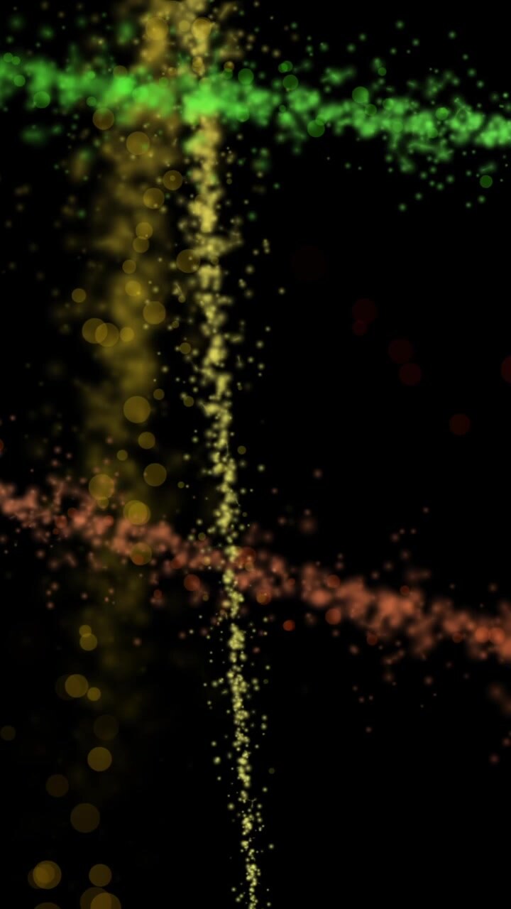 Animazione di scie luminose incandescenti con spazio per il testo su sfondo nero