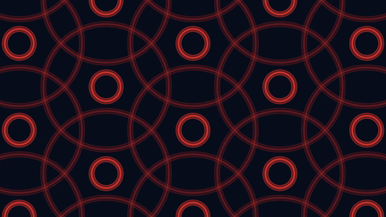 Abstract black and blue circles with zigzag lines pattern