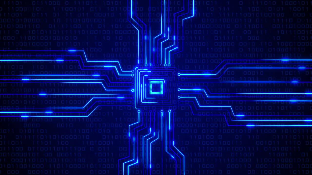 Binary Code Circuit Board Background