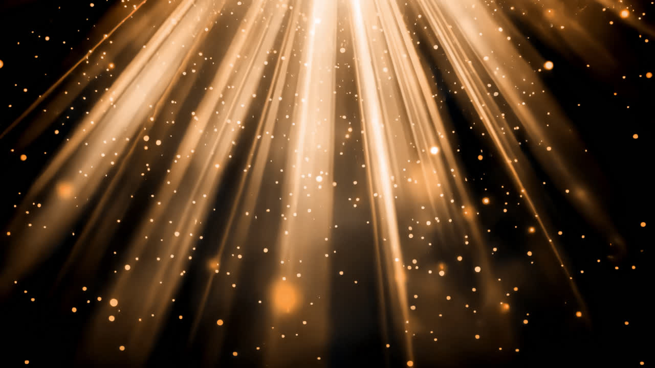Overlay animato con effetto luce dorata festiva, video 4K trasparente, canale alfa, ProRes 4444