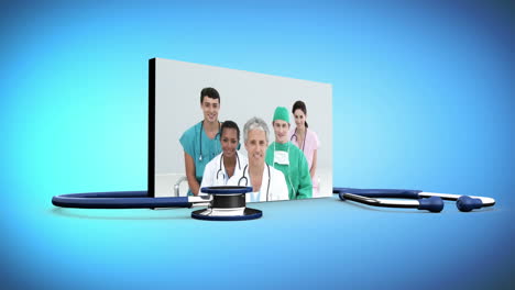 montage of medical staff