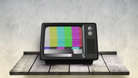 animation of television with no channels 4k