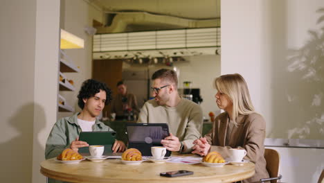 business meeting in a coffee shop