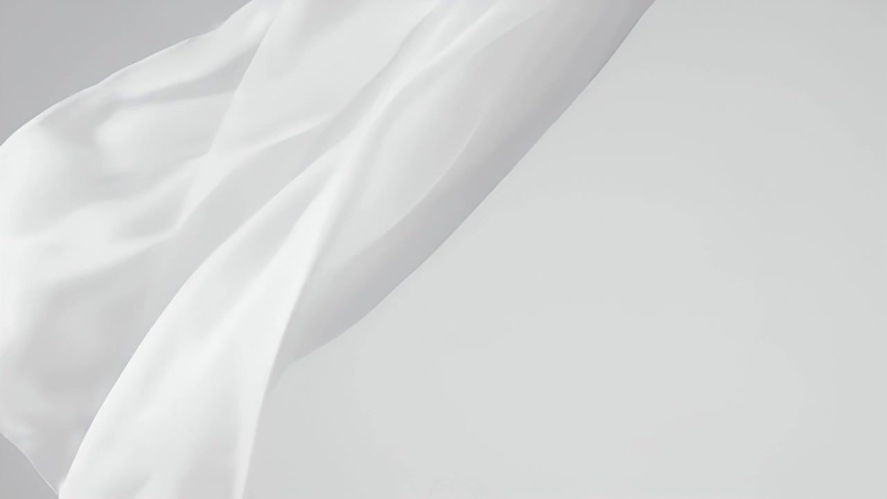 White Fabric Waving Gently in the Wind