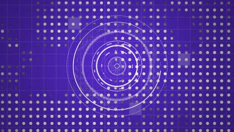 circles rotating on purple background