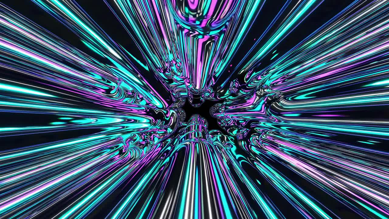 túnel de neón abstracto