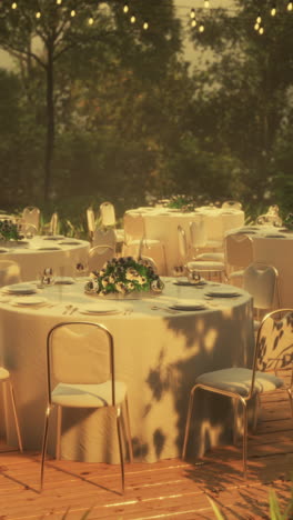 elegant outdoor wedding reception